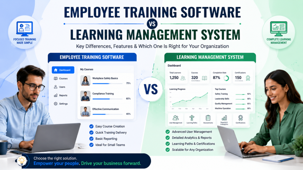 Employee Training Software vs Learning Management System